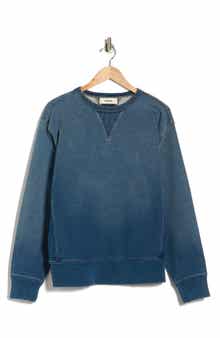 BUCK MASON Loopback Double V Crewneck Sweater