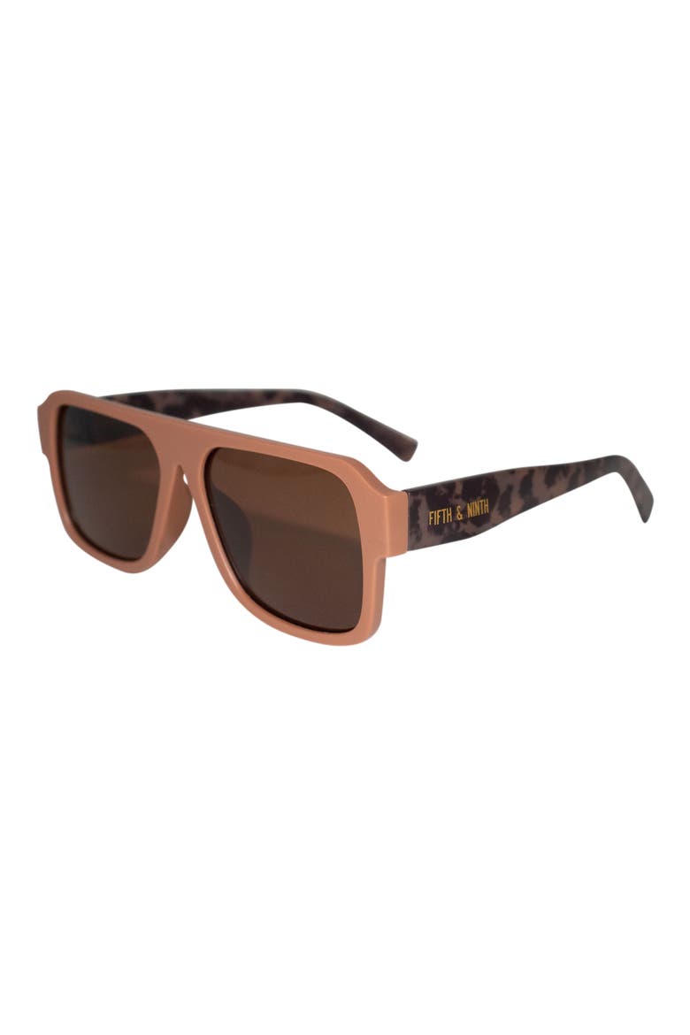 Lennon 68mm Polarized Square Sunglasses, Alternate, color, TAN TORTE/ BROWN