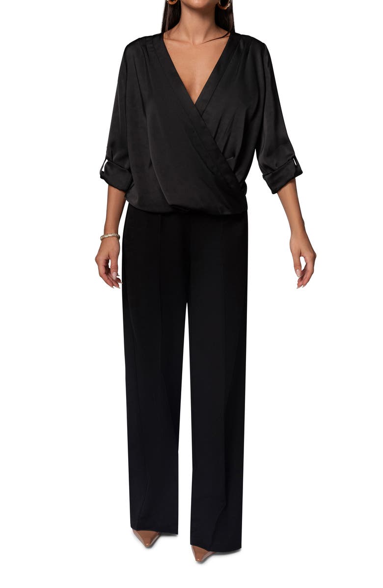 JLUXLABEL Novena Straight Leg Pants, Alternate, color, Black