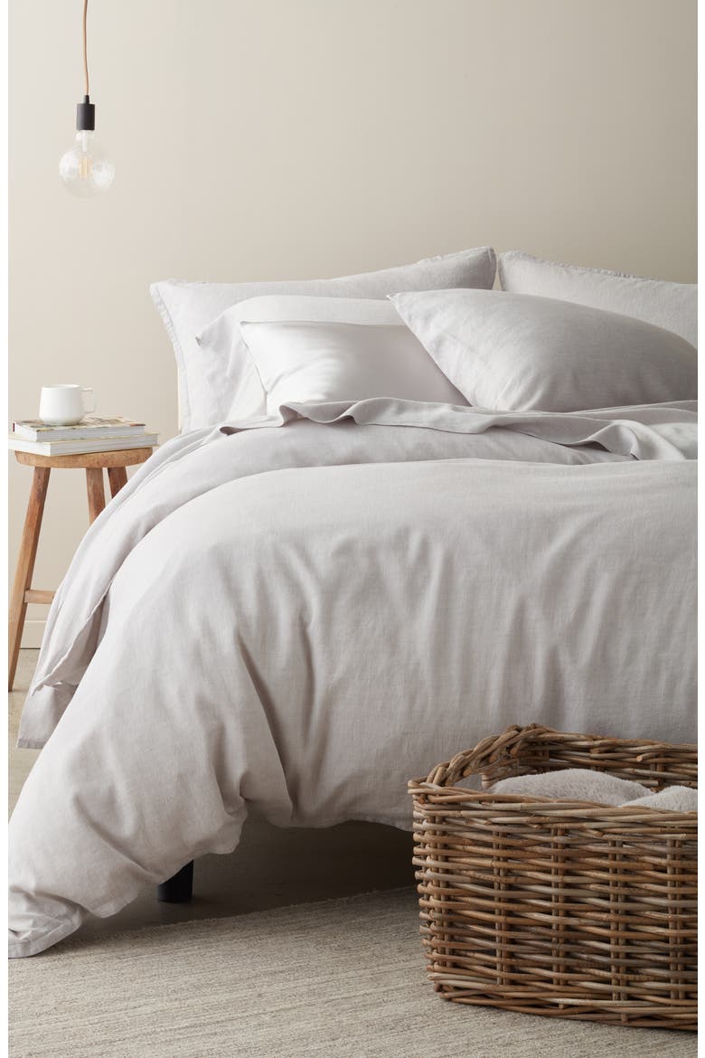 Lyocell & Linen Blend Sheet Set, Alternate, color, GREY OPAL