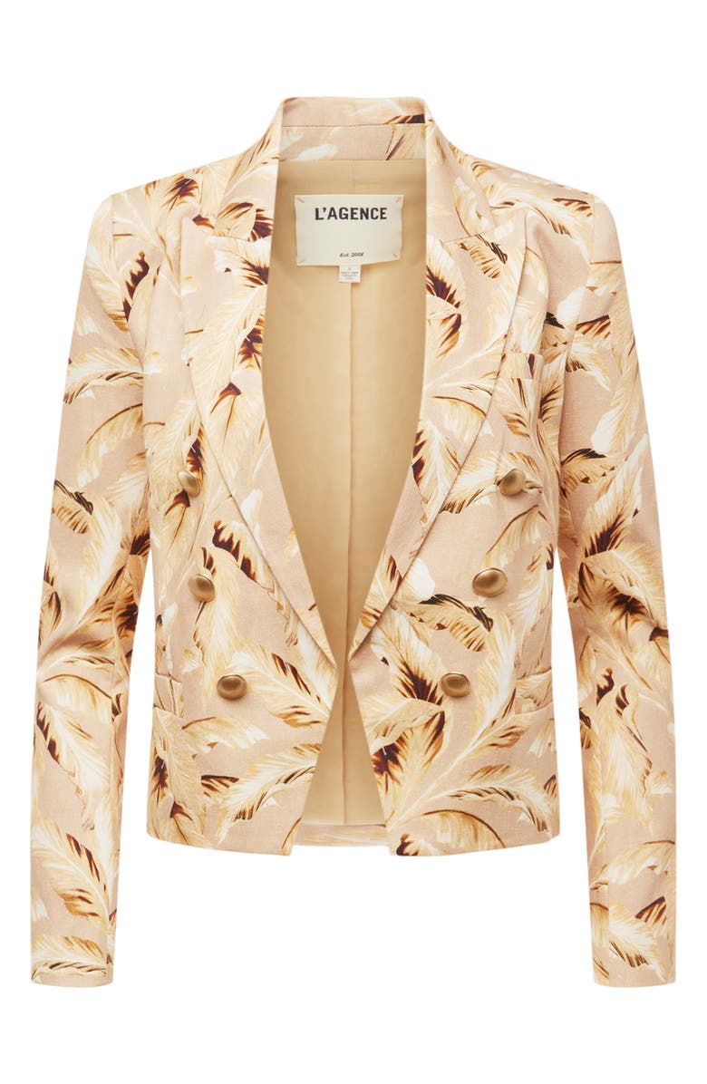L'AGENCE Brooke Double Breasted Crop Blazer, Alternate, color,