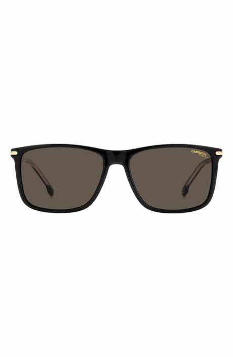 57mm Polarized Rectangular Sunglasses