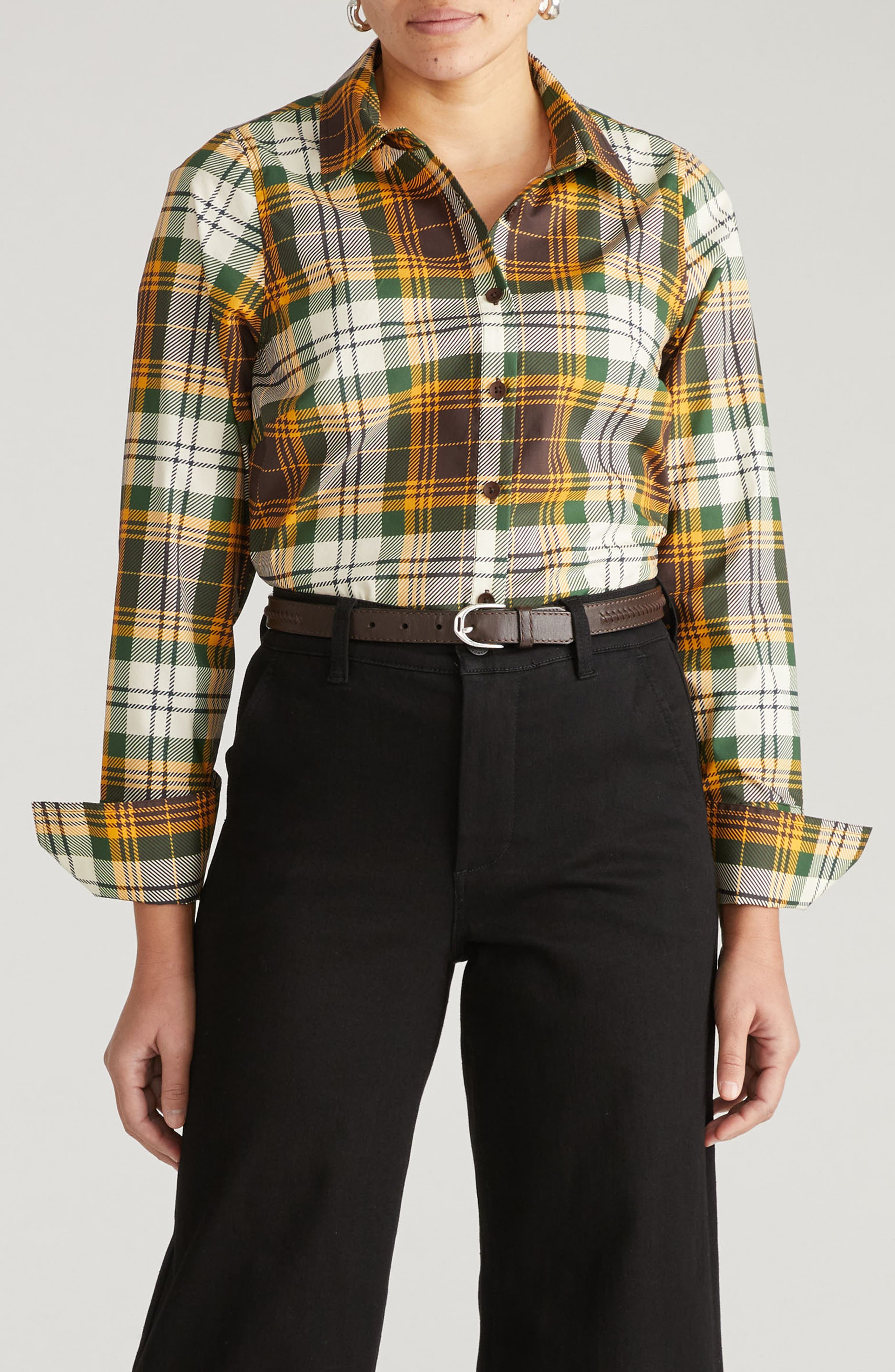 BROWN PLAID