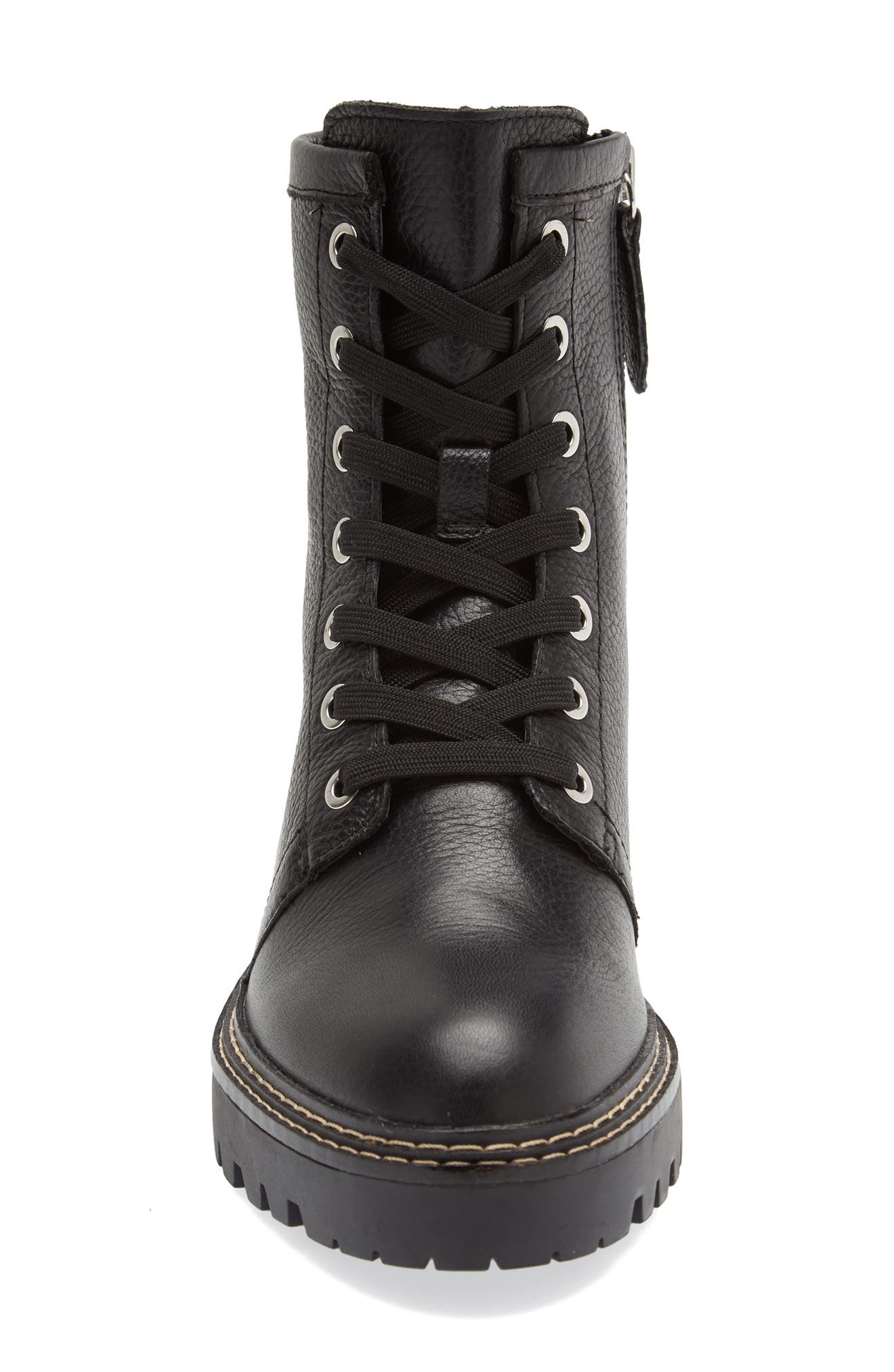 Nordstrom Moonie Water Resistant Leather Combat Boot, Alternate, color, 
