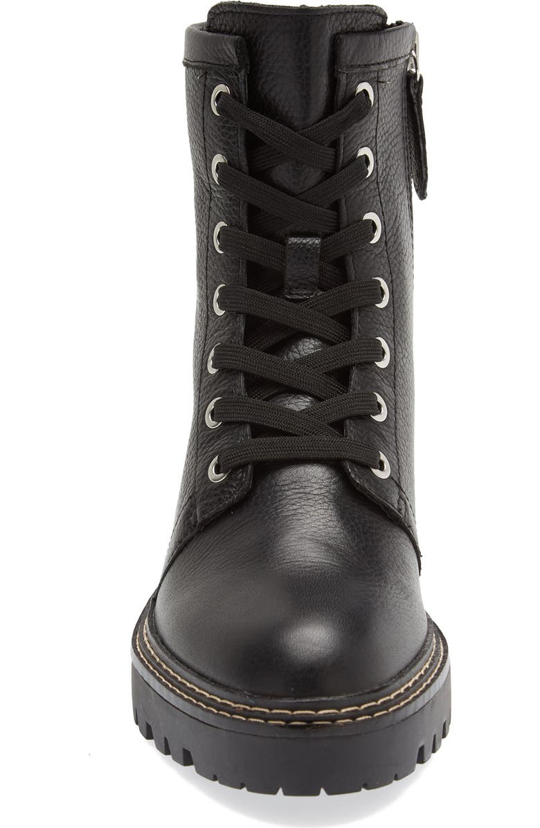Nordstrom Moonie Water Resistant Leather Combat Boot, Alternate, color,