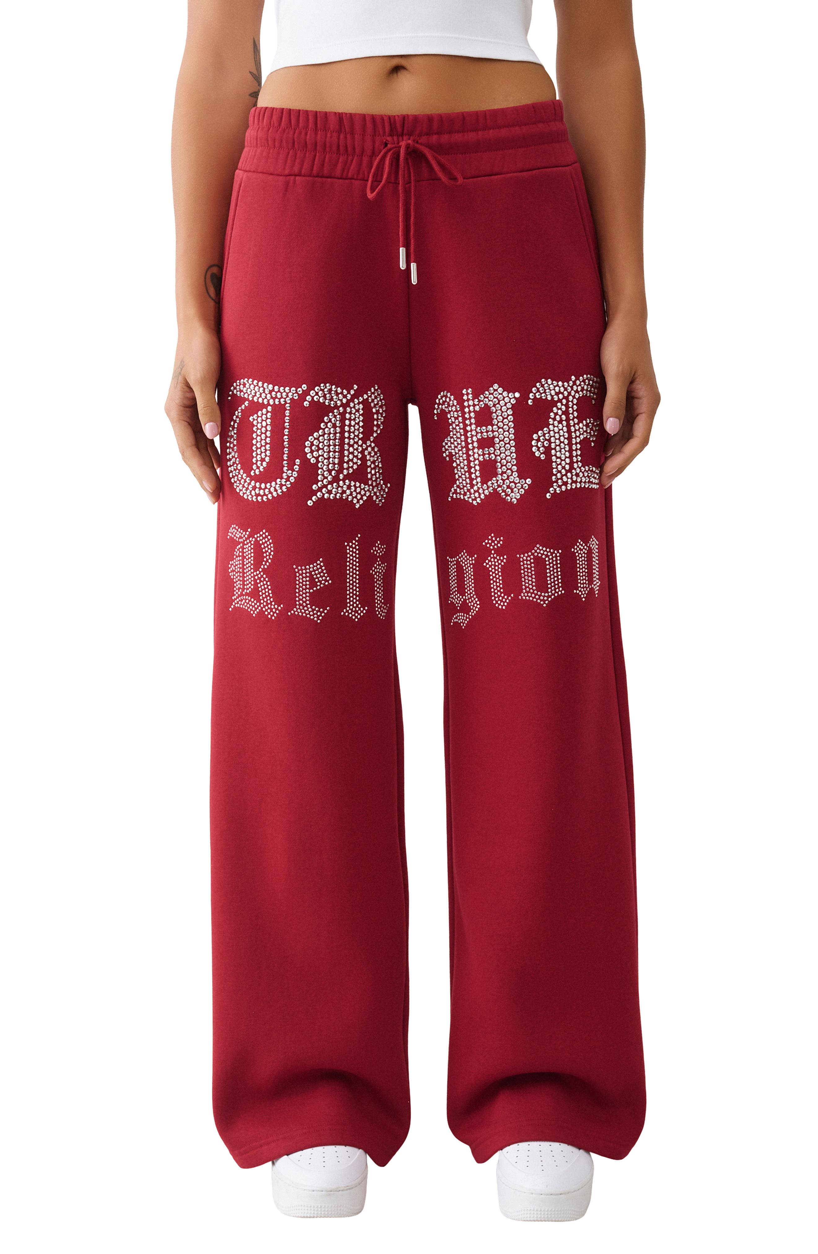 Crystal Wide Leg Drawstring Pants