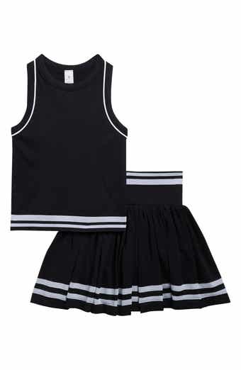 YOGALICIOUS Kids' Seamless Rib Tank & Pleated Skirt Set