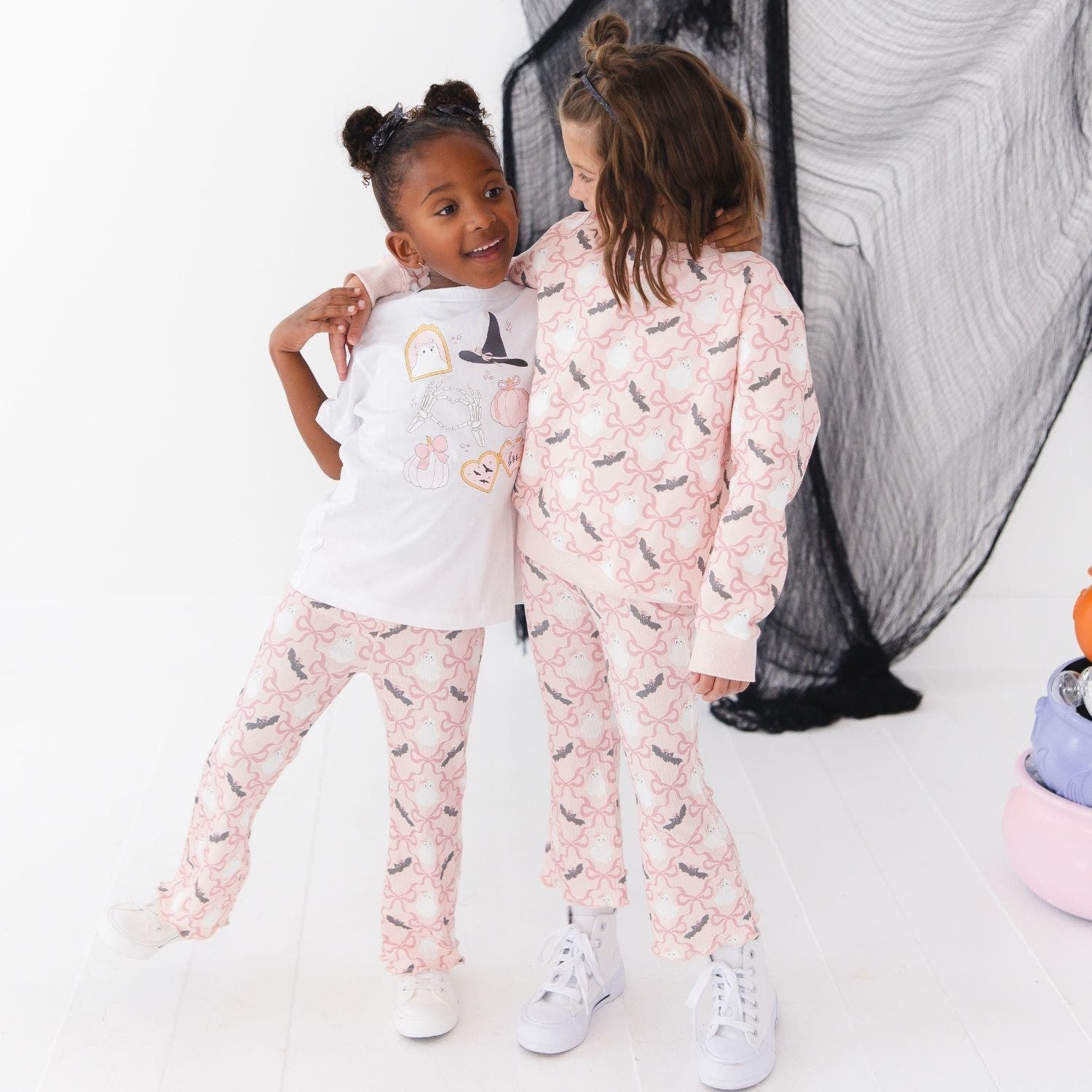 Sweet Wink Bat And Ghost Trellis Halloween Flare Legging | Nordstrom