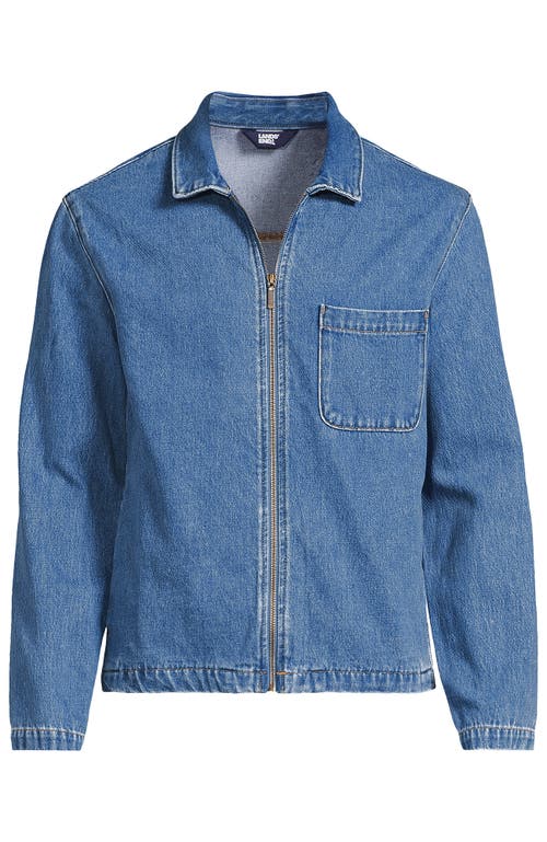 Lands' End Lightweight Full Zip Jacket In Blue