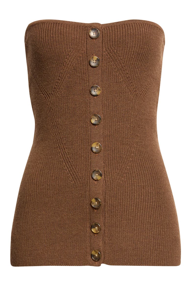Yanni Strapless Merino Wool Sweater, Main, color, CLOVE