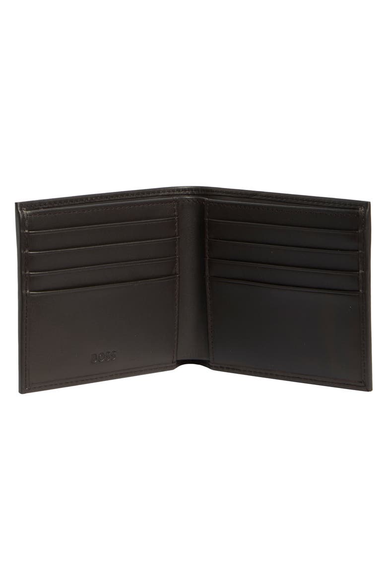 Randy Leather Bifold Wallet, Alternate, color, DARK BROWN
