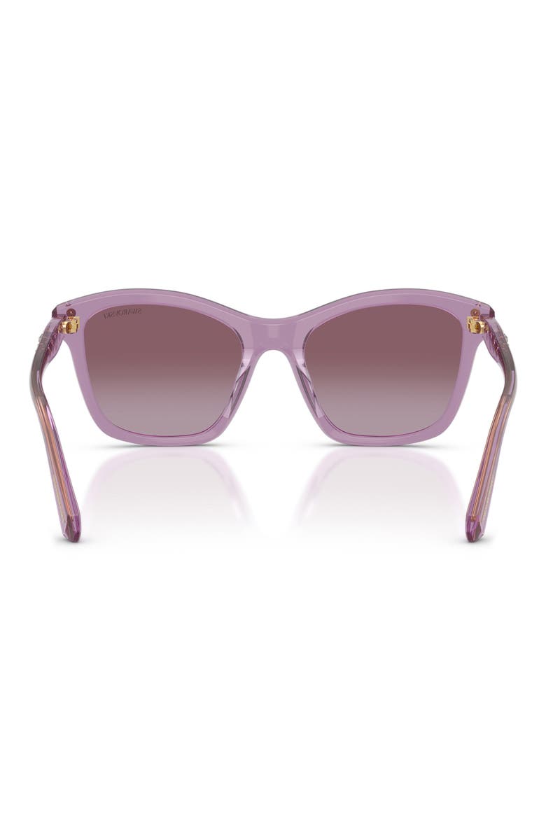 54mm Gradient Square Sunglasses, Alternate, color, TRANSPARENT AMETHYST / VIOLET