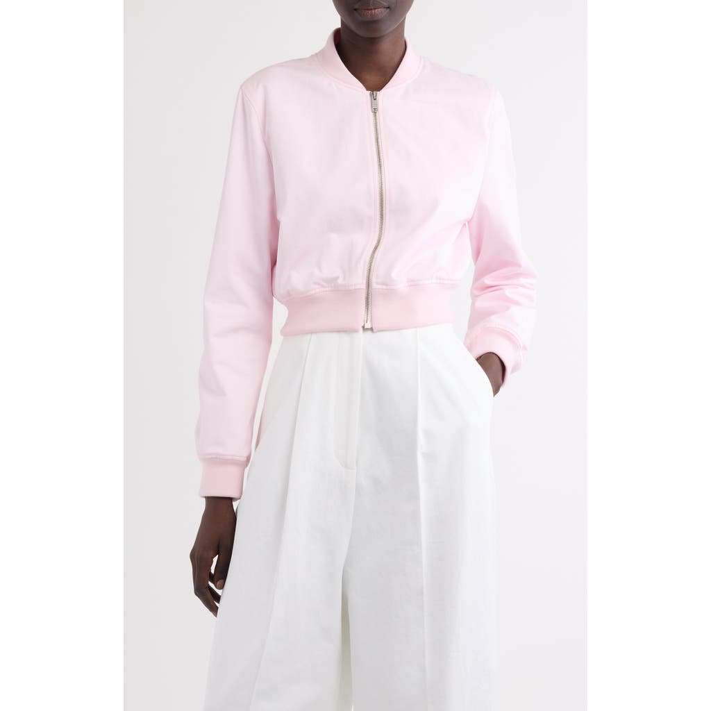 Givenchy Slim Fit Bomber In Cotton With Medallion In Pink