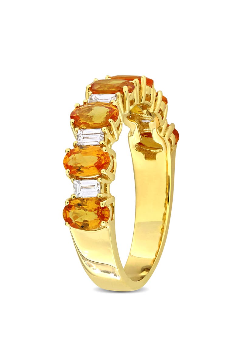 Julianna B. Sapphire & Diamond Anniversary Band 14k, Alternate, color, Yellow Sapphire/Yellow Gold