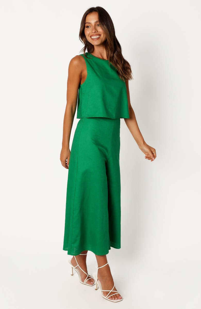 Petal & Pup Sleeveless Popover Wide Leg Jumpsuit, Alternate, color, Green