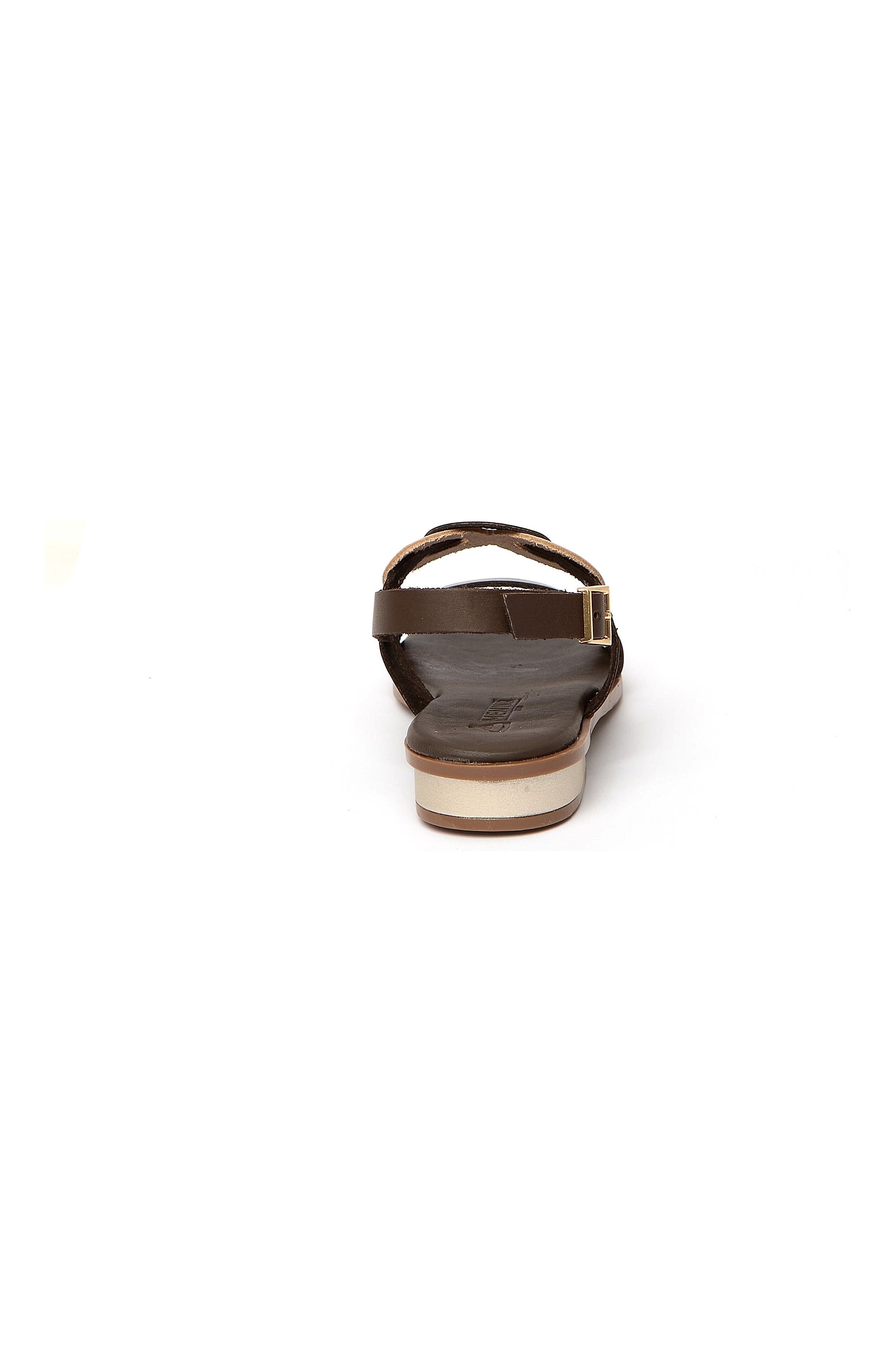 Cala Flat Sandal, Alternate, color, Chocolate