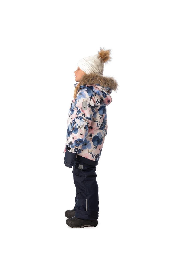 Two Piece Play Snowsuit Multicolored Line Print, Alternate, color, Watercolor Flower Print