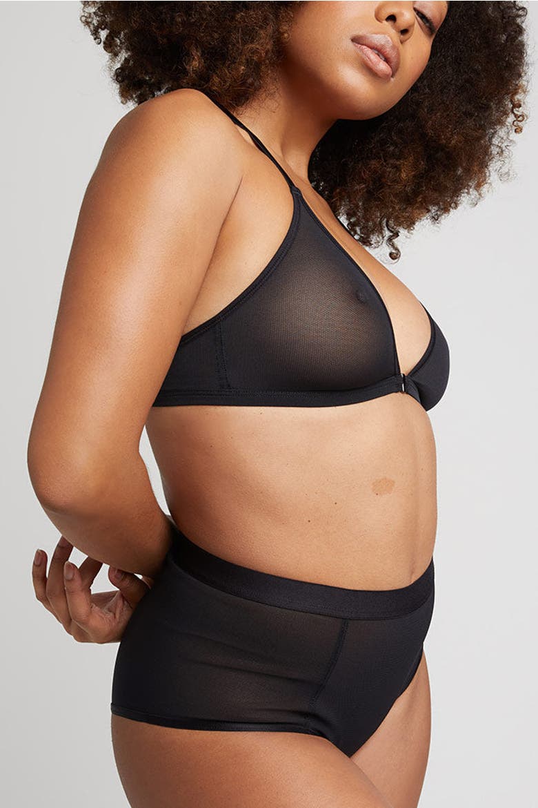Sieve Racerback Bra, Alternate, color, Black
