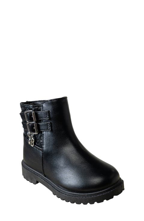 Kids' Faux Leather Buckle Bootie