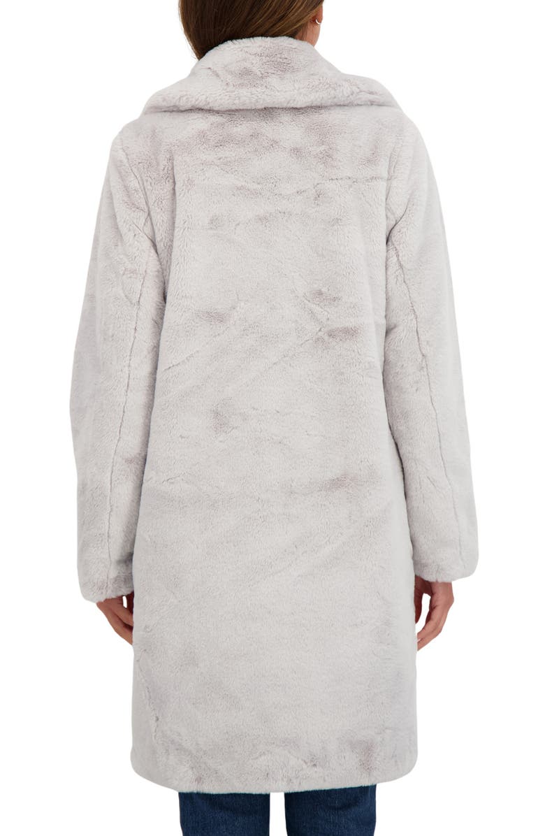 Sebby Cozy Faux Fur Coat, Alternate, color, Light Grey