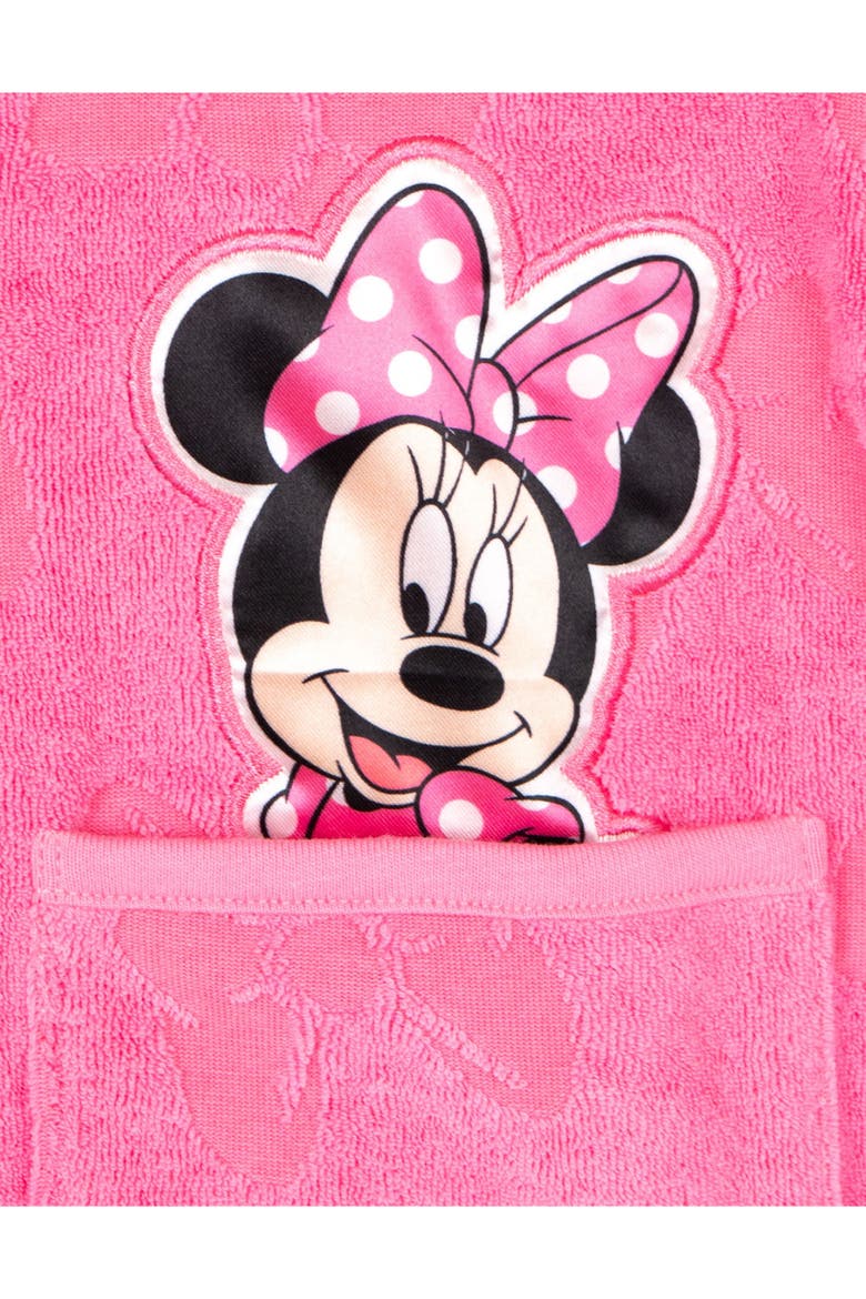 Minnie Mouse Hooded Swimwear Cover Up, Alternate, color, Minnie Daisy Pink