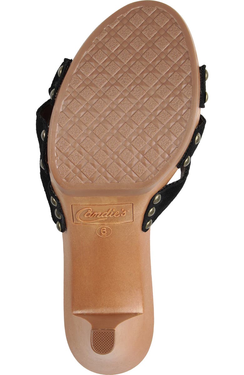 Candie's Camila Platform Slide Sandal, Alternate, color, Black Suede