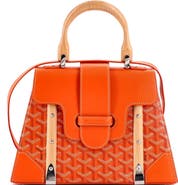 Pre-Owned Goyard Saigon Top Handle Bag Coated Canvas with Leather PM