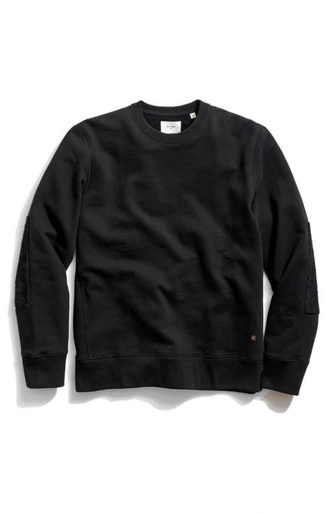 Dover Crewneck Sweatshirt with Leather Elbow Patches