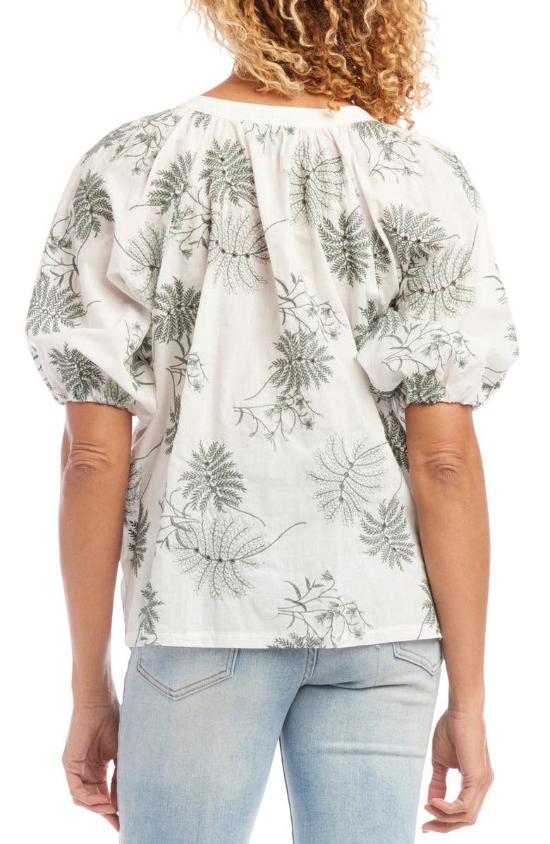 Karen Kane Embroidered Eyelet Peasant Blouse, Alternate, color,