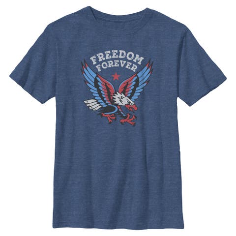 Boy's Lost Gods America Freedom Forever  Graphic T-Shirt