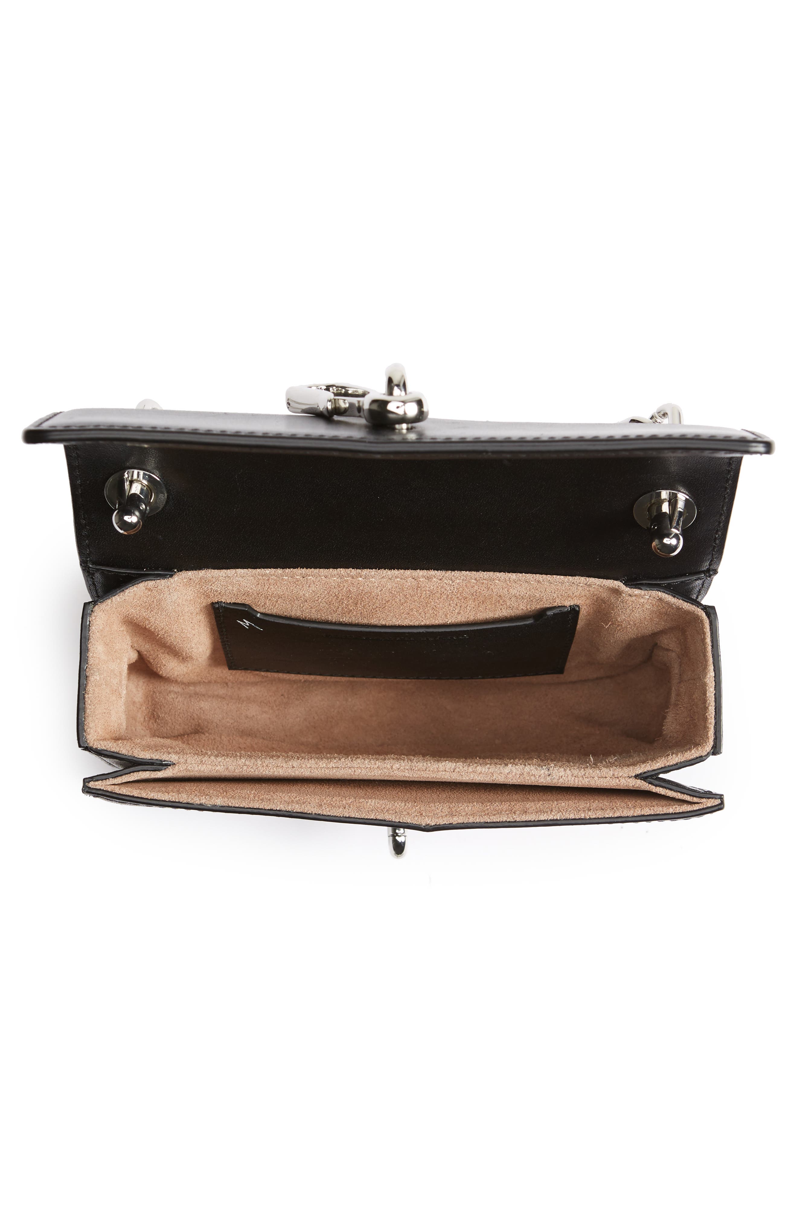 Hook Small Leather Crossbody Bag, Alternate, color, BLACK