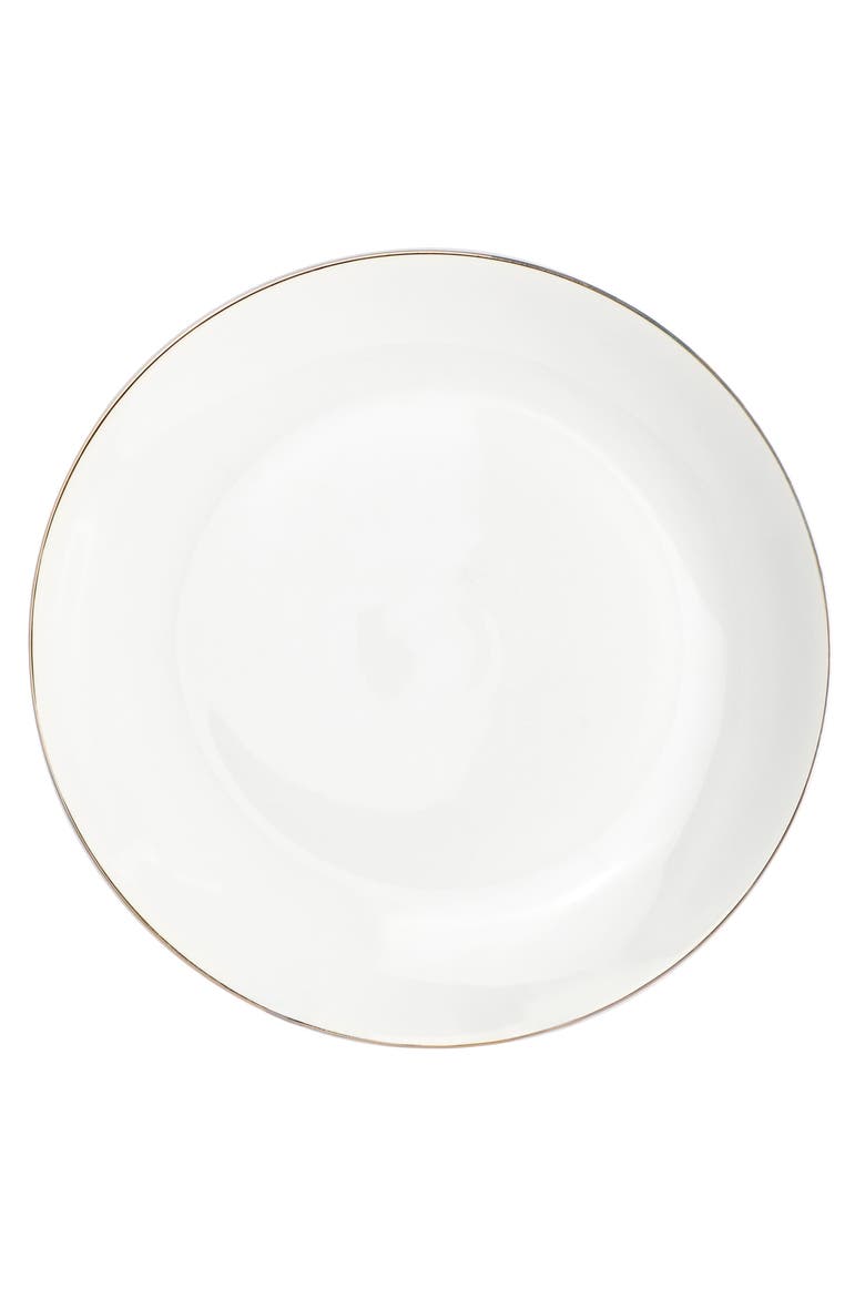 Ogalla 4 Piece Fine Ceramic 10.5 Inch Dinner Plate Set, Alternate, color, Gold