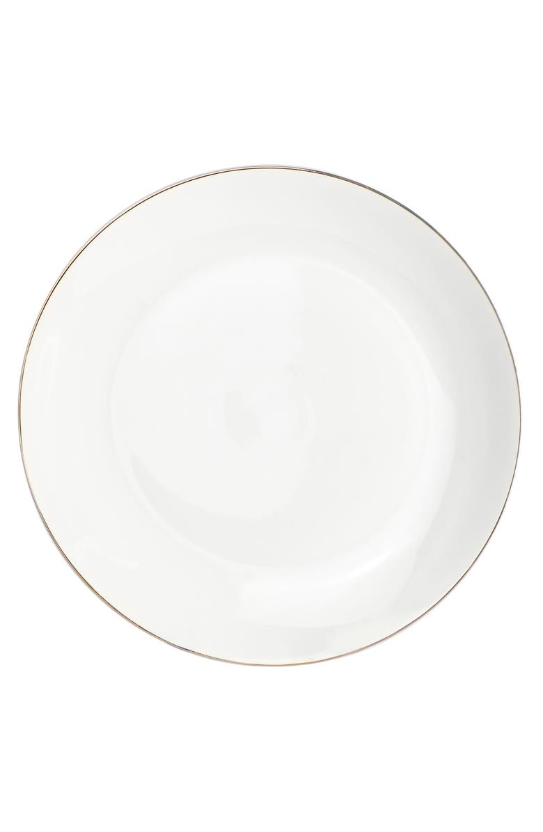 Gibson Home Ogalla 4 Piece Fine Ceramic 10.5 Inch Dinner Plate Set, Alternate, color, Gold