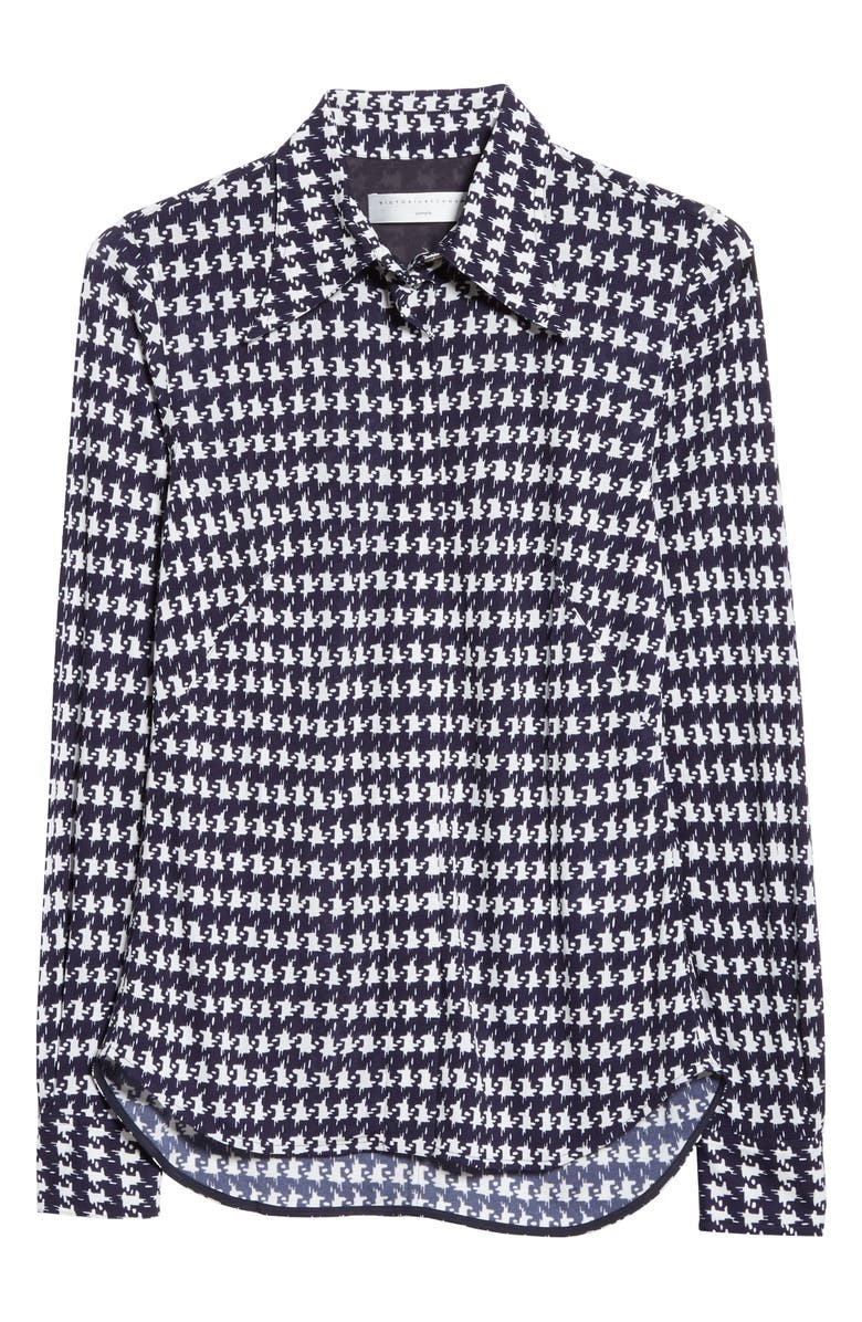 Victoria Beckham Houndstooth Print Shirt, Alternate, color, 