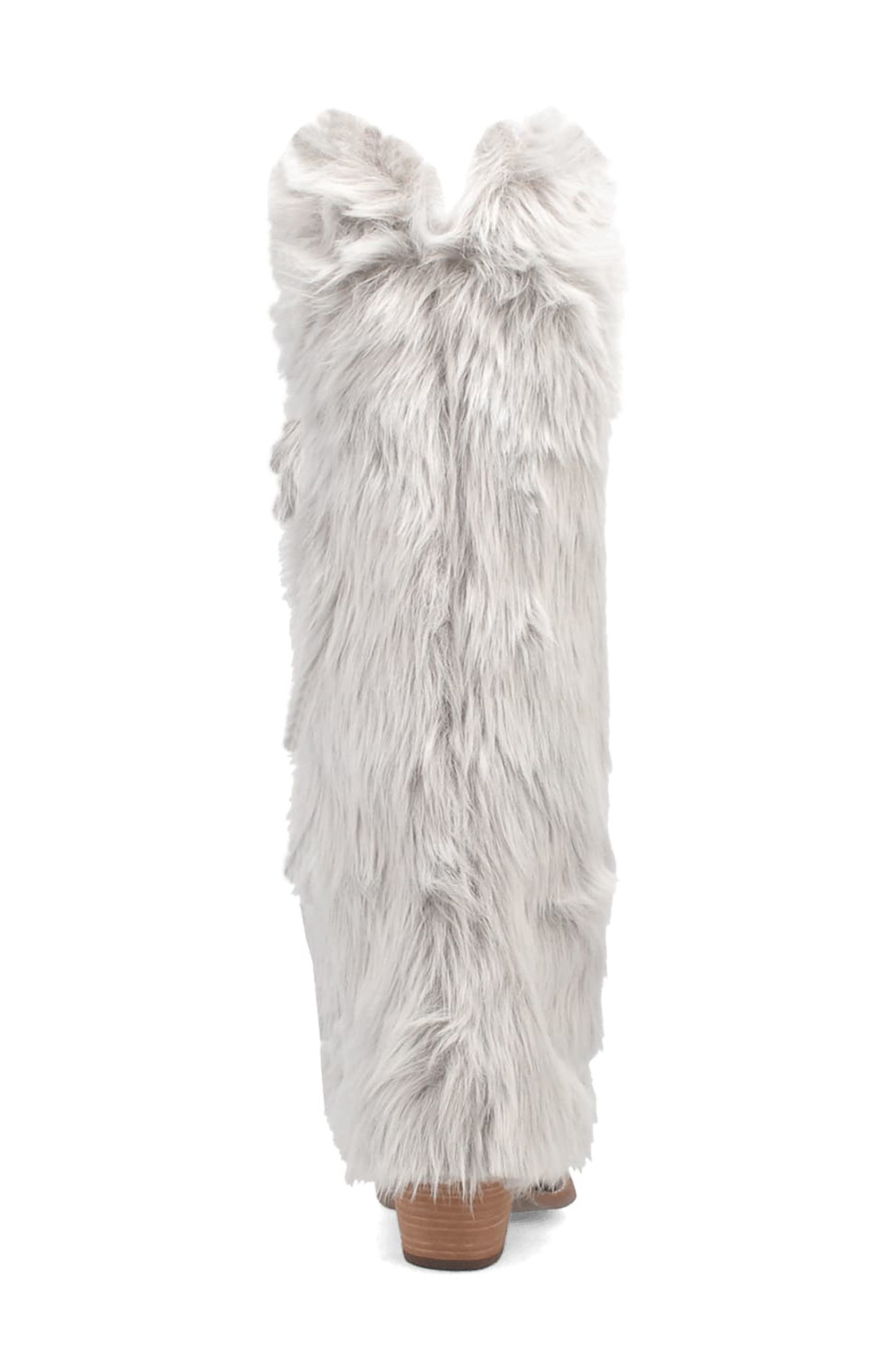 Dingo Snuggle Faux Fur Western Boot, Alternate, color, 