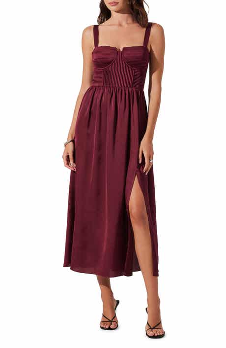 ASTR the Label Pleated Bustier Midi Dress