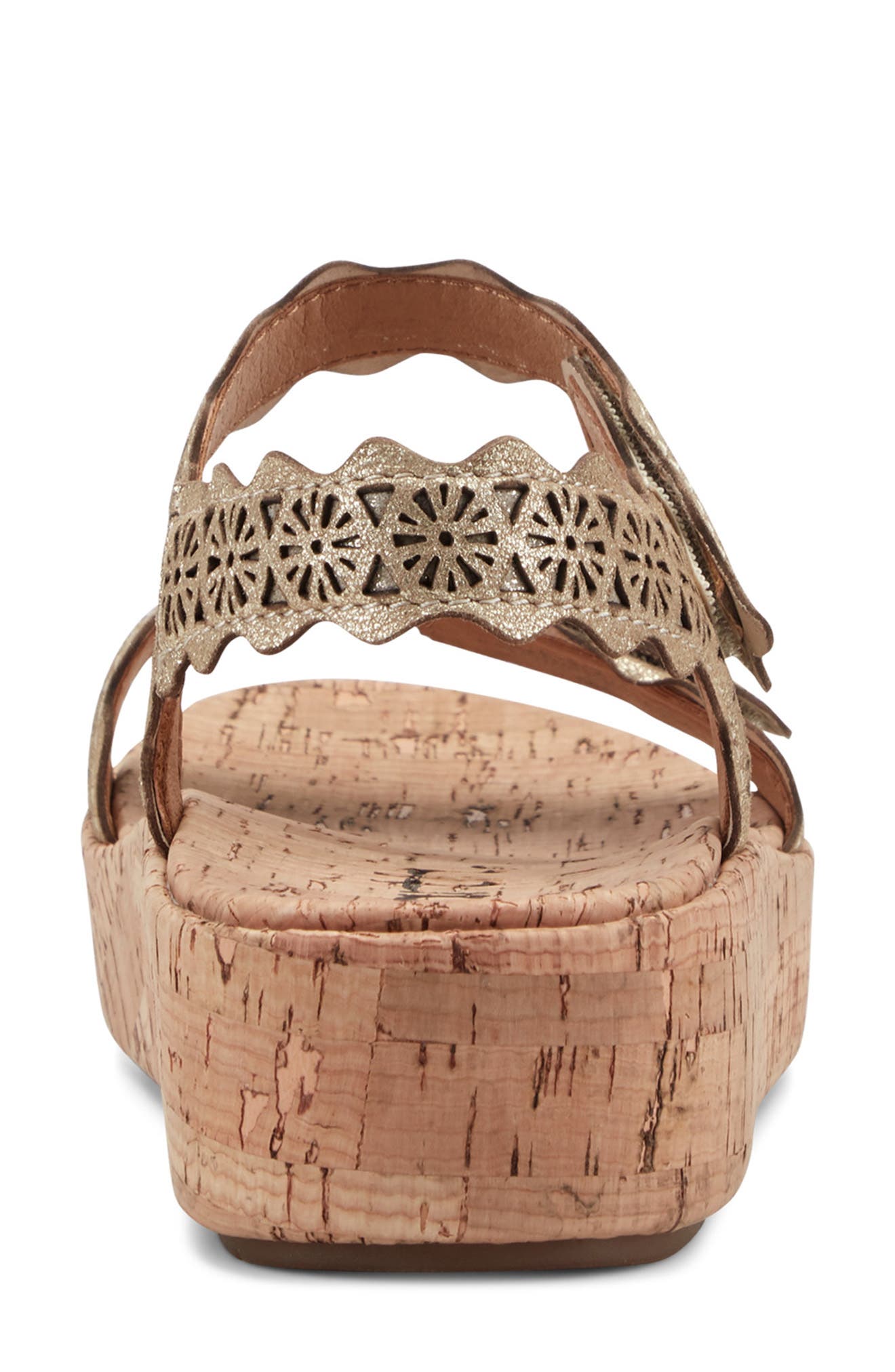 Slata Ankle Strap Platform Sandal, Alternate, color, GOLD