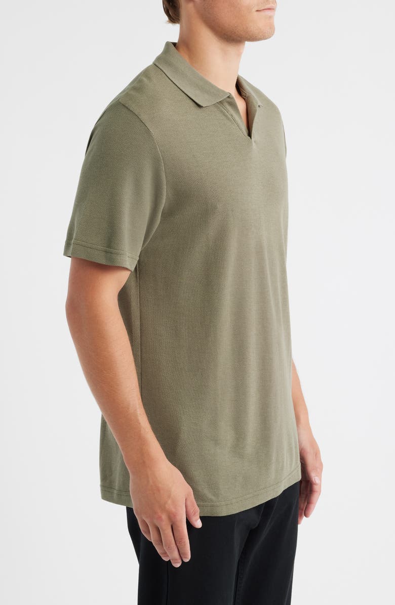 NN07 Paul 3462 Johnny Collar Cotton & Lyocell Piqué Polo, Alternate, color, Capers