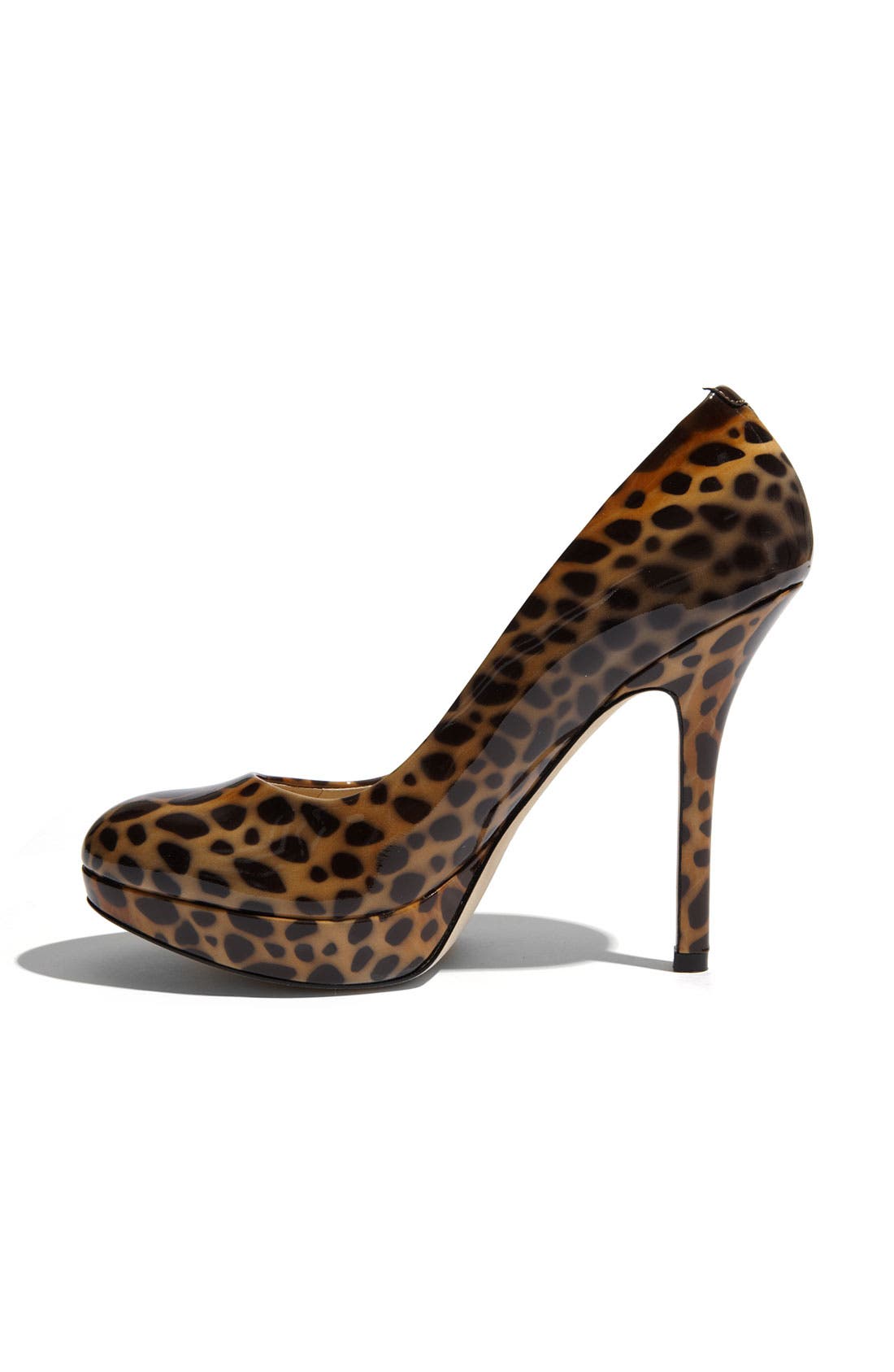 'Flipp' Animal Print Patent Leather Pump, Alternate, color, OCELOT HONEY