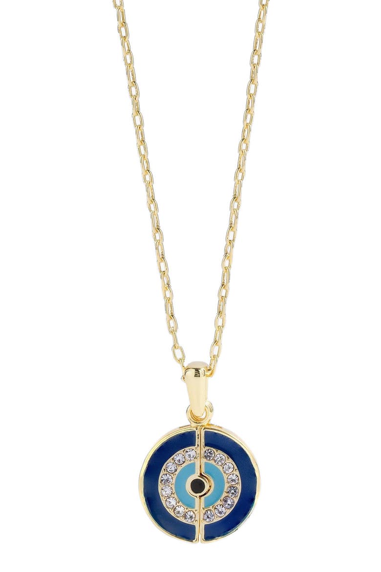Evil Eye Mantra  Necklace, Main, color, Gold