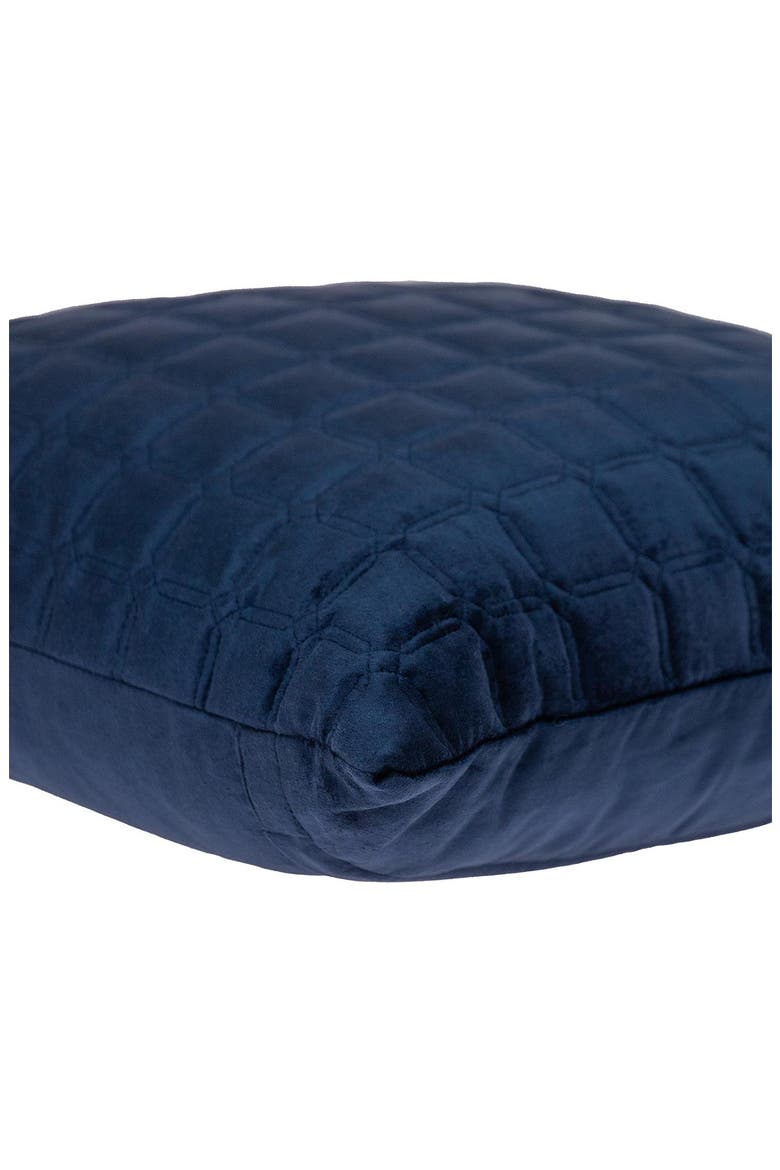 Marrisa Velvet Throw Pillow, Alternate, color, BLUE/ NAVY
