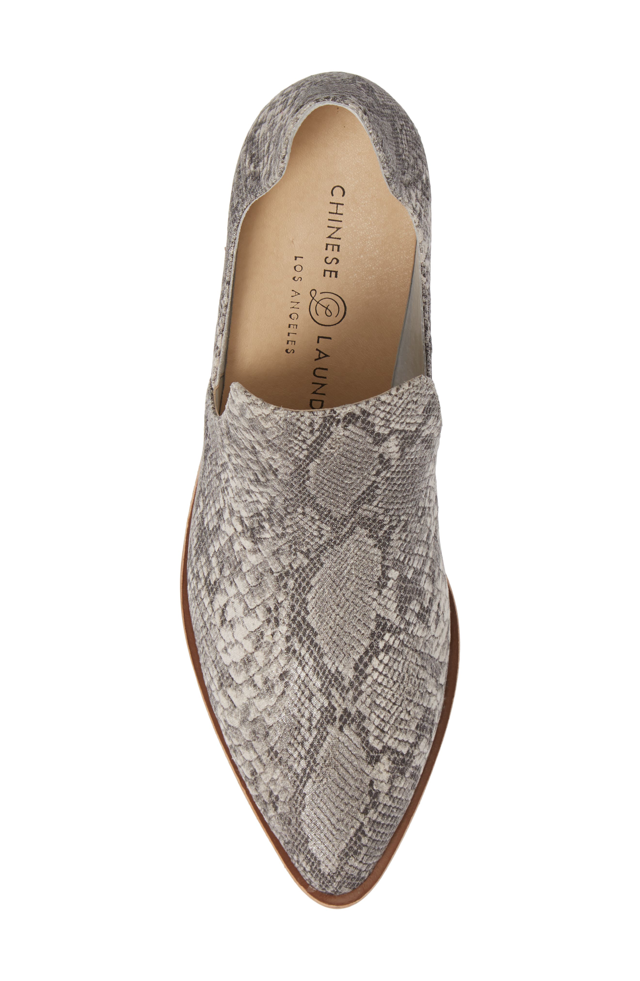 Focus Open Sided Bootie, Alternate, color, WHITE SNAKE PRINT LEATHER