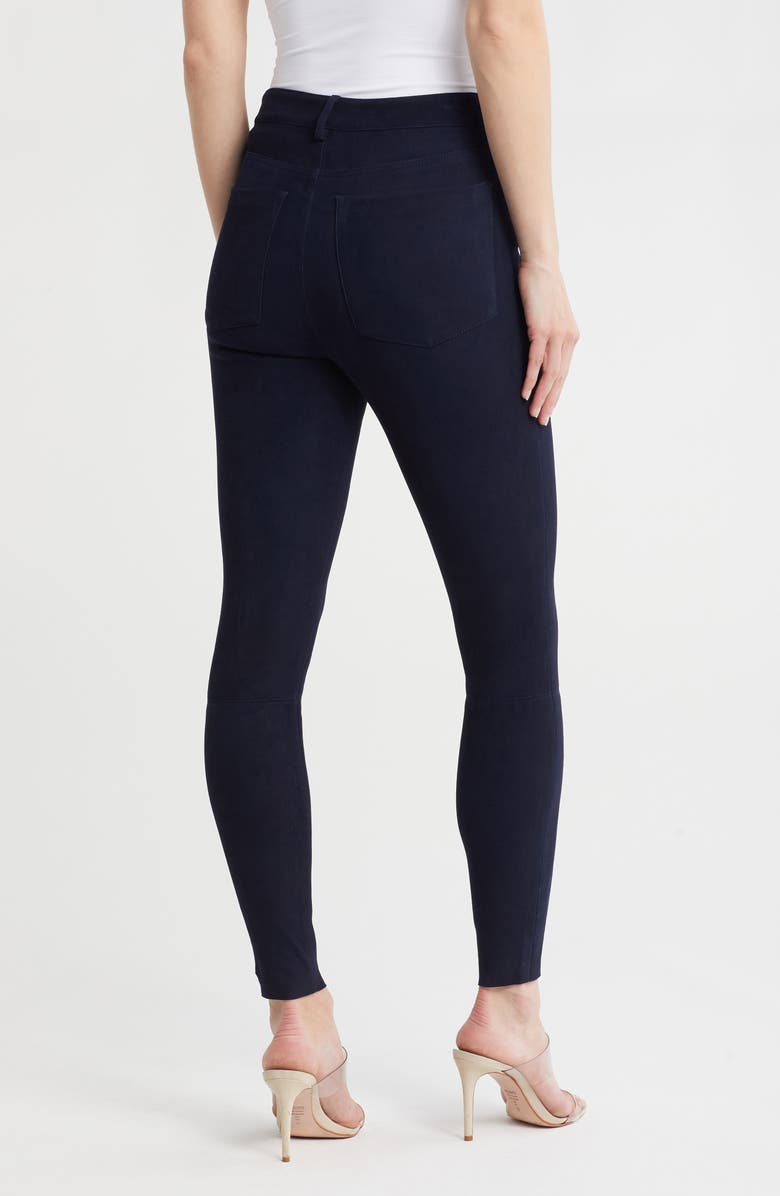 Alice + Olivia Mika High Waist Suede Pants, Alternate, color, 