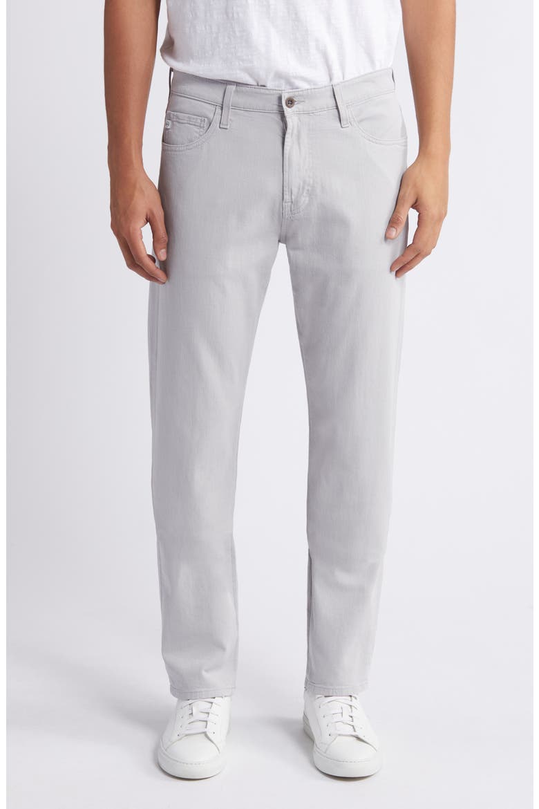 Everett Slim Straight Leg Cotton & Linen Blend Pants, Main, color, SMOKE EMBERS