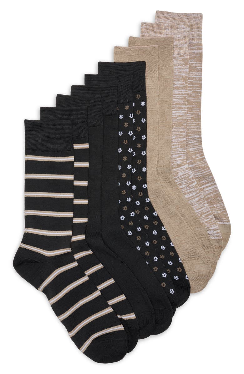 NORDSTROM RACK Ultrasoft 5-Pack Assorted Dress Socks, Main, color, Black Multi