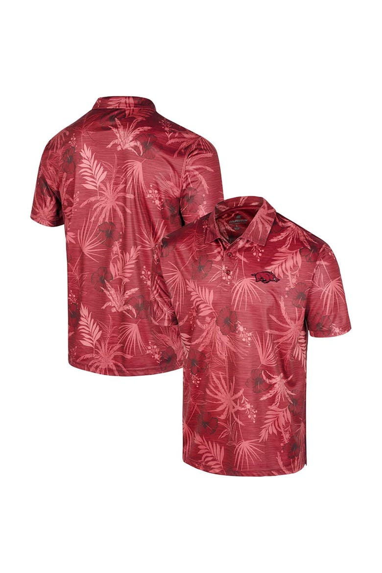 Men's Colosseum Cardinal Arkansas Razorbacks Big & Tall Palms Polo, Main, color, Cardinal