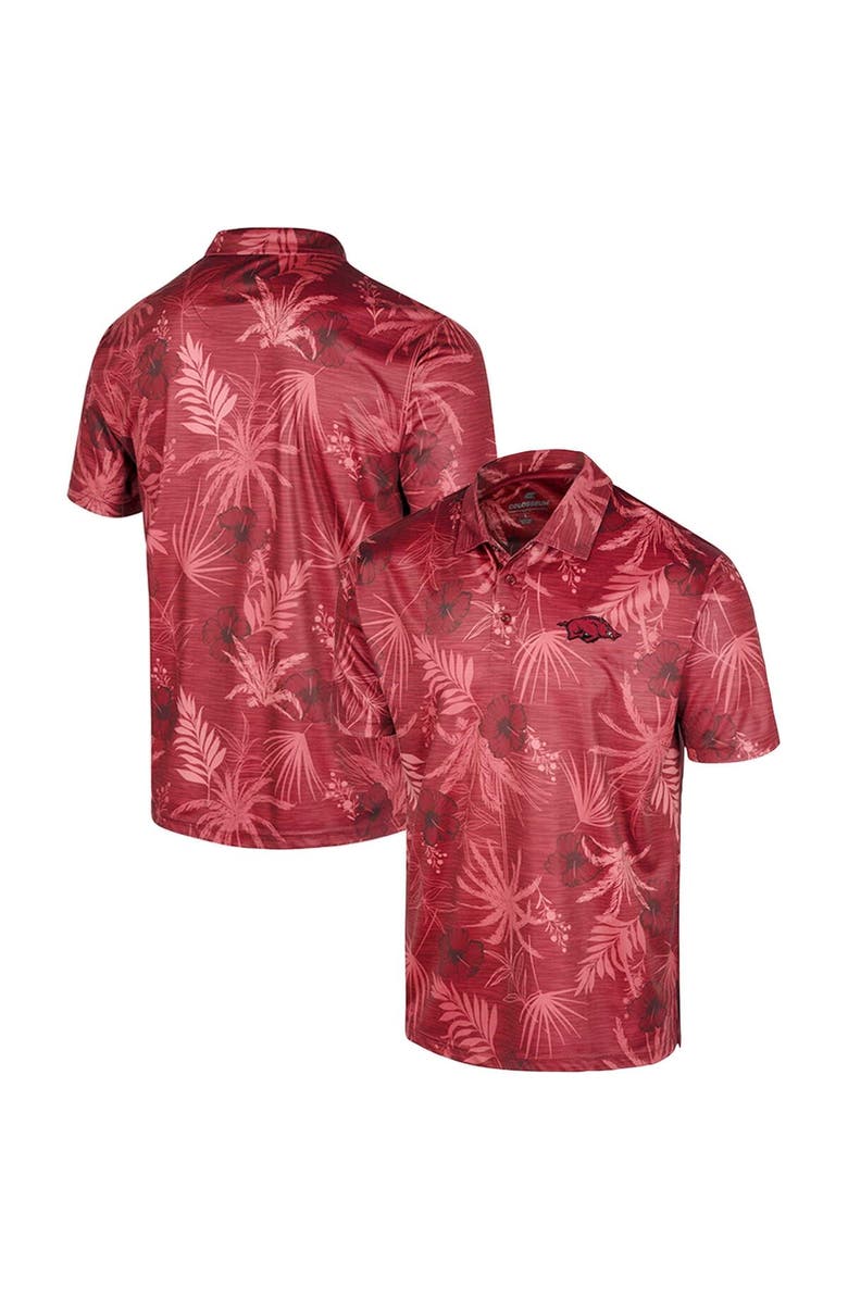 COLOSSEUM Men's Colosseum Cardinal Arkansas Razorbacks Big & Tall Palms Polo, Main, color, Cardinal