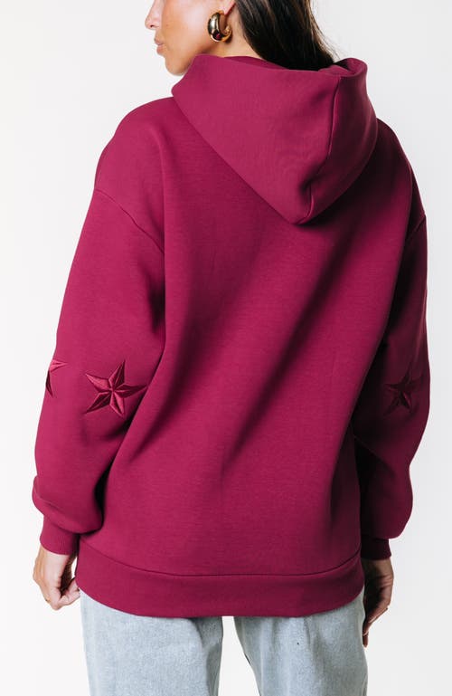 Colourful Rebel Stars Embro Clean Hoodie In Purple