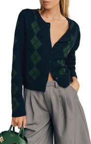 Reformation Clara Cashmere Crew Cardigan