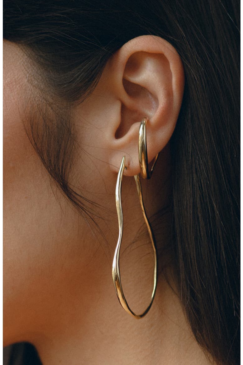 Hoop Ear Cuff, Alternate, color, BRONZE